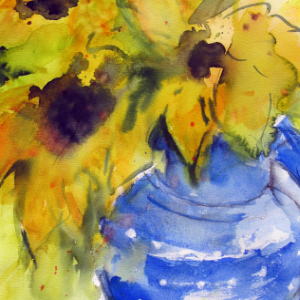 Sunshine Pitcher - Watercolor - 15x22 in.
